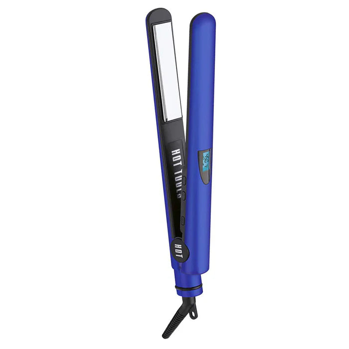 Hot Tools Radiant Blue 1" Digital Salon Flat Iron-Titanium