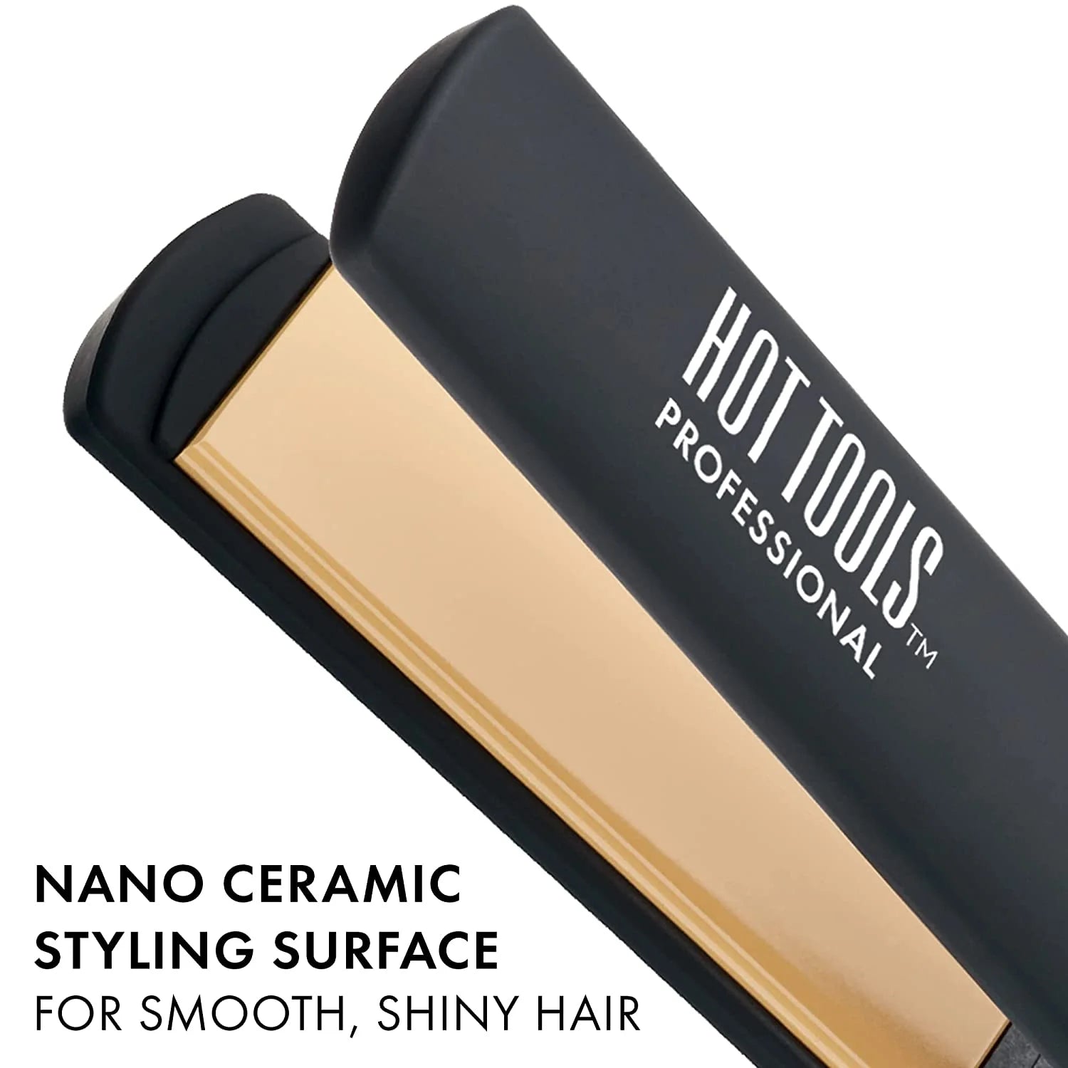 Hot Tools Black 1-1/4" Nano Ceramic Micro-Shine Salon Flat Iron