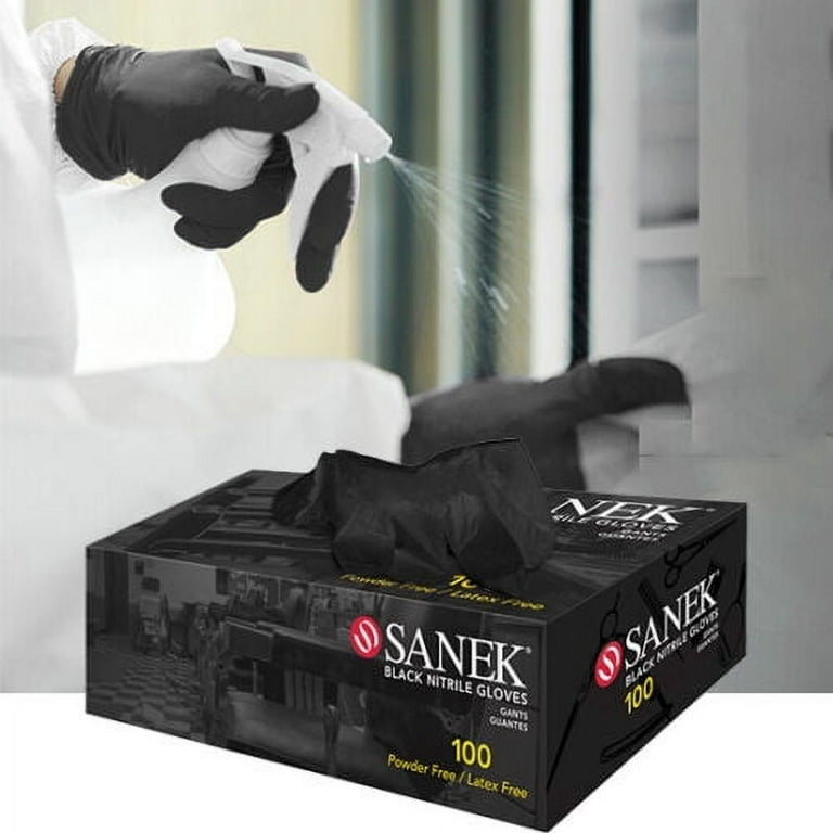 Sanek Black Nitrile Gloves
