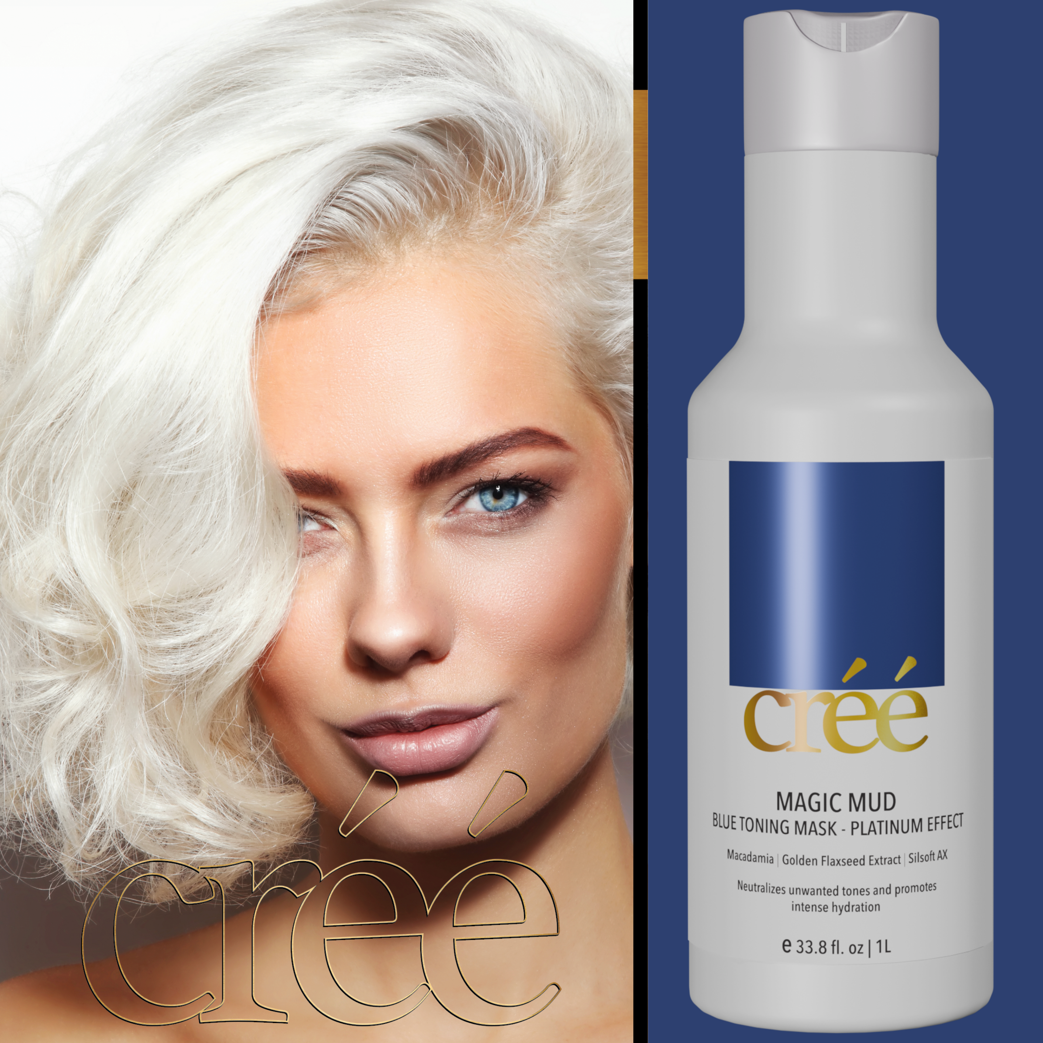 Cree Magic Mud Blue Toning Mask Platinum Effect Blue Toning Mask Platinum Effect