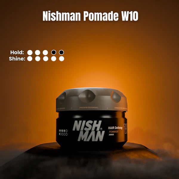 Nishman Hair Styling Wax W10 - Strong Hold Matte Finish Men'S Hair Wax