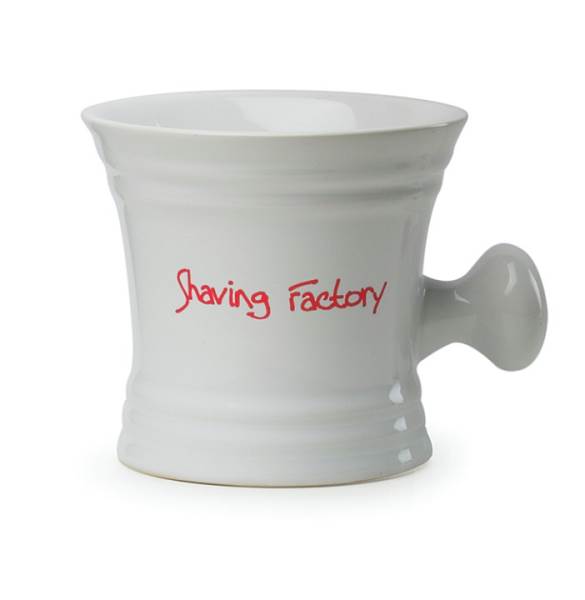 The Shave Factory White Ceramic Shaving Mug - Men'S Grooming Accessory