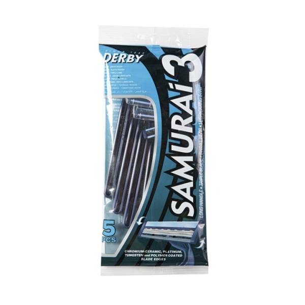 Derby Triple Blade Disposable Razor, 5 Count Pack -  Smooth Shave For Men And Women
