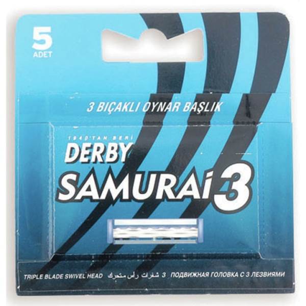 Derby Samurai 3 Tripbl Cartridge - High-Quality Shaving Blade For Close And Smooth Shave