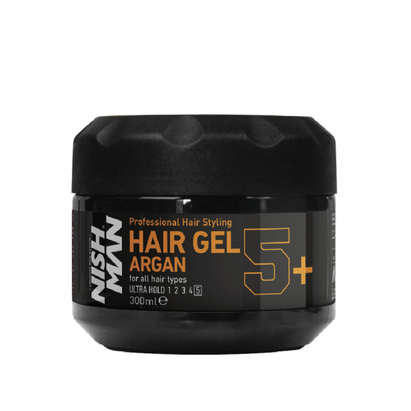 Nishman Argan Hair Styling Gel Ultra Hold 300Ml - Moisturizing And Long Lasting Styling Gel