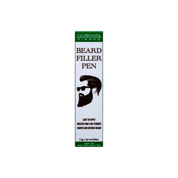 Clubman Black Beard Filler Pen - Instantly Fill And Define Your Beard, Black Color