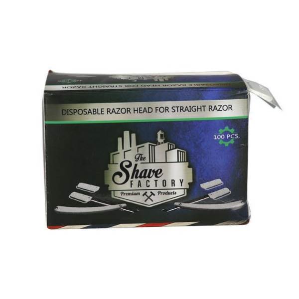 The Shave Factory Straight Razor With Disposable Head System - 100Ct