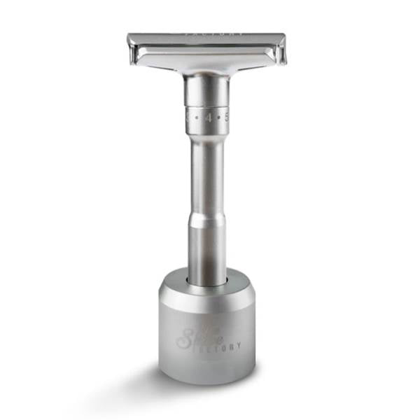 The Shave Factory Double Edge Safety Razor - Premium Silver