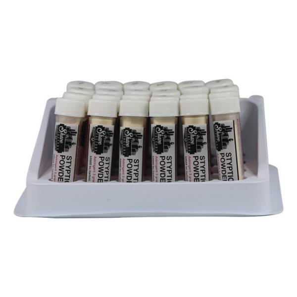 The Shave Factory Neck Relief Styptic Powder 3Gr - Pack Of 24 - Fast-Acting Hemostatic Powder For Razor Nicks And Cuts