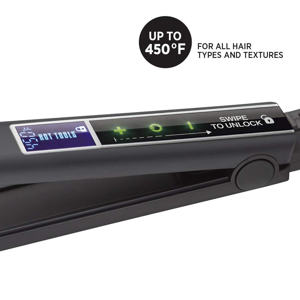 Hot Tools Smart Touch - 1" Titanium Salon Flat Iron