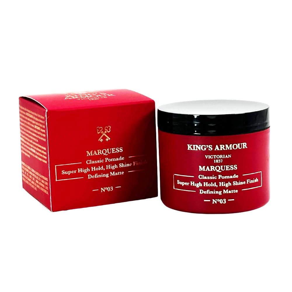 King’s Armour Marquess Classic Pomade - Super High Hold, High Shine Finish, 110Ml