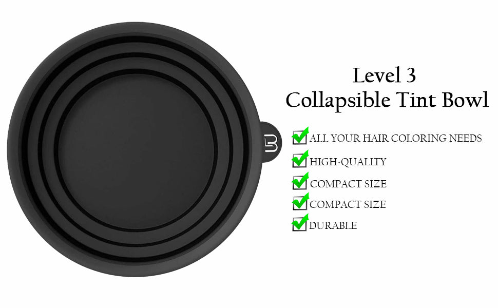 LV3 COLLAPSIBLE TINT BOWL BLACK