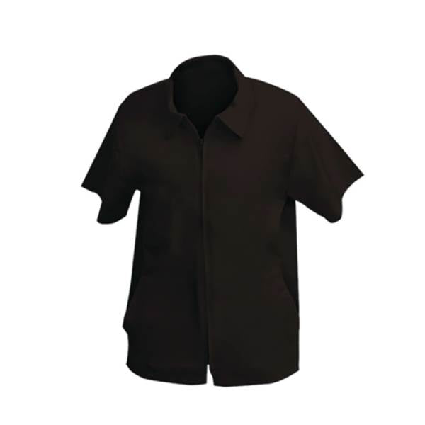 The Shave Factory Barber Jacket Short Sleeve Black Size 4X-Large
