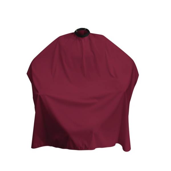 The Shave Factory Barber Cape With Snap Closure In Burgundy