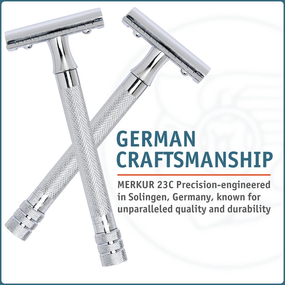 MERKUR 23C Double Edge Safety Razor - Polished Chrome
