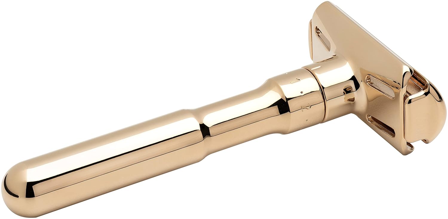 MERKUR FUTUR 702 Adjustable Double Edge Safety Razor - Bright Gold