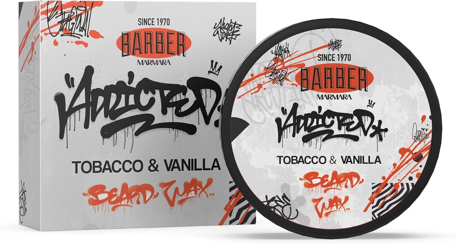 Marmara Barber Tobacco & Vanilla Beard Care and Styling Set Ultimate Beard Box Beard Care Set (Beard Oil, Beard Shampoo & Beard Wax)