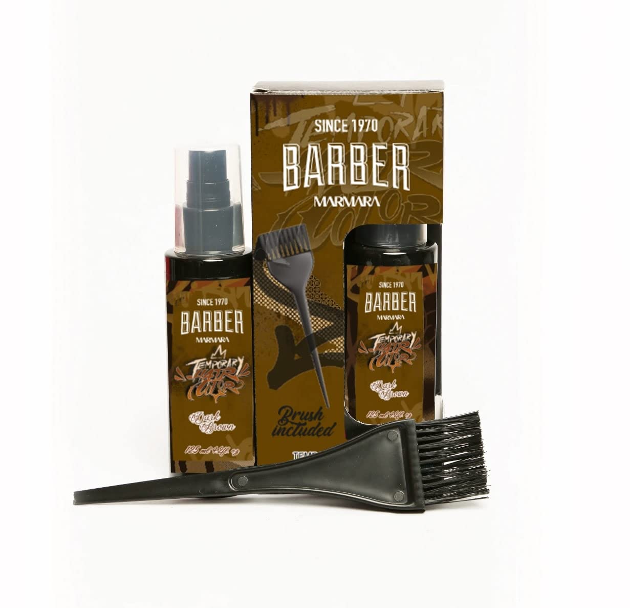 Marmara Barber Barber Tinte Temporal Para El Cabello 125 Ml Castaño Oscuro