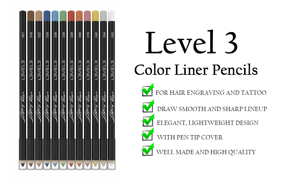 LV3 12PK LINER PENCILS ASSORTED COLORS