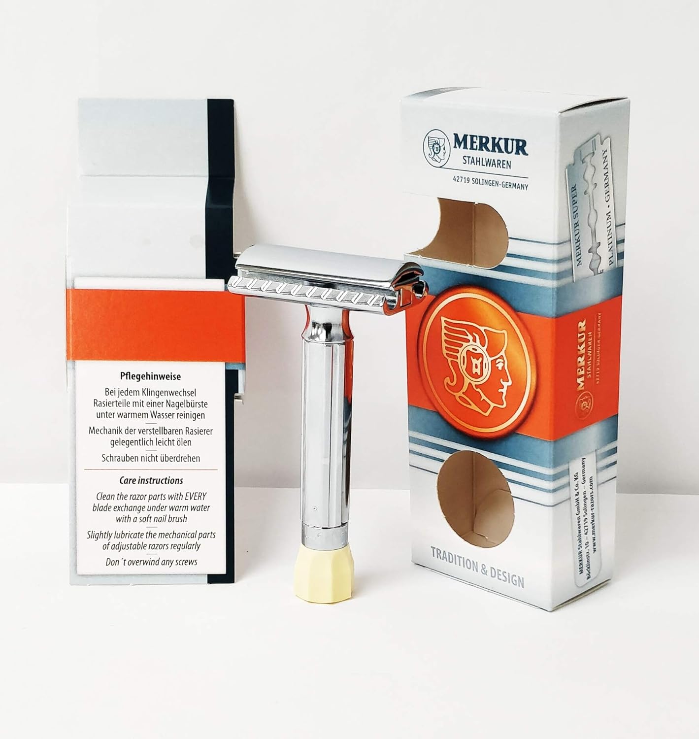 Maquinilla de afeitar cromada Merkur Progress