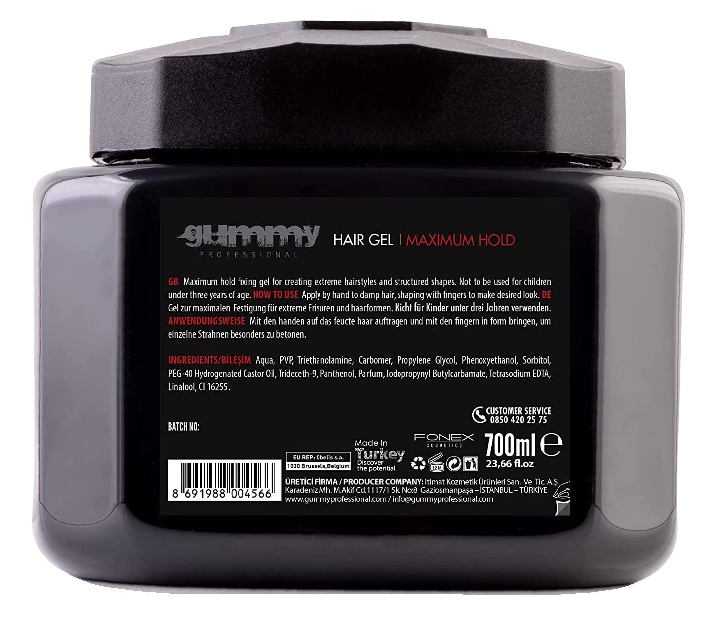 Gummy Hair Gel Maximum Hold & Extreme Look 700 ml