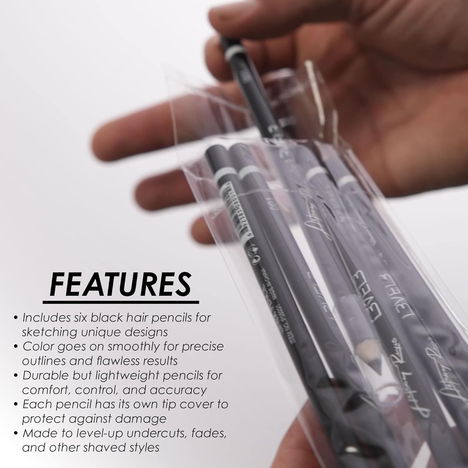 LV3 6PC LINER PENCILS BLACK