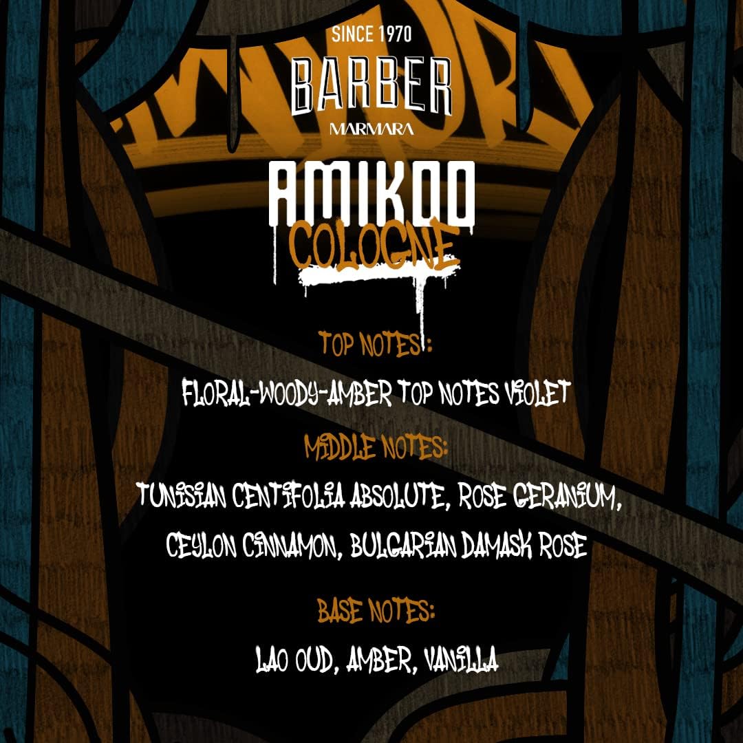 Marmara Barber Amikoo Cologne 500Ml - Refreshing And Long-Lasting Scent For Men