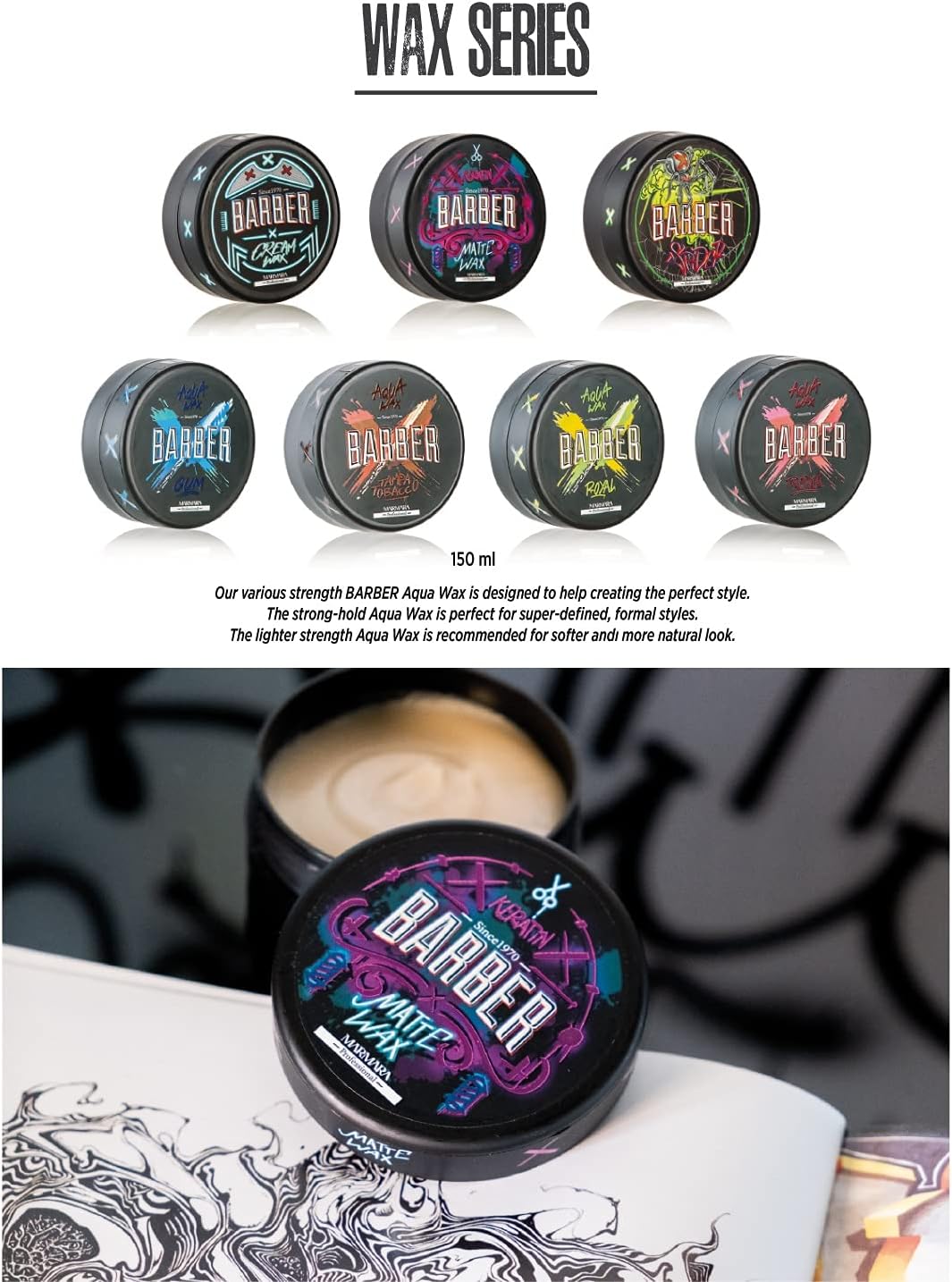 Marmara Barber Barber Spray colorant pour cheveux 150 ml Bleu cosmos