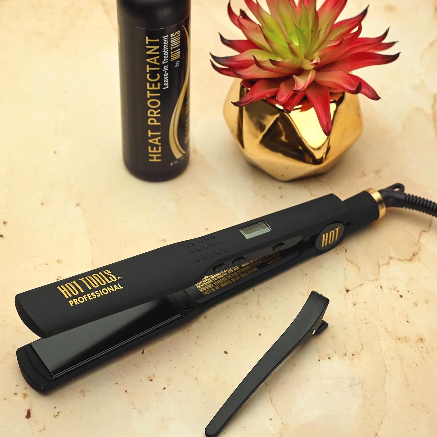 Hot Tools Black Gold 1" Digital Salon XL Flat Iron