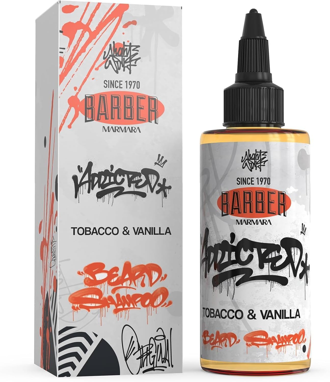 Marmara Barber Tobacco & Vanilla Beard Care and Styling Set Ultimate Beard Box Beard Care Set (Beard Oil, Beard Shampoo & Beard Wax)
