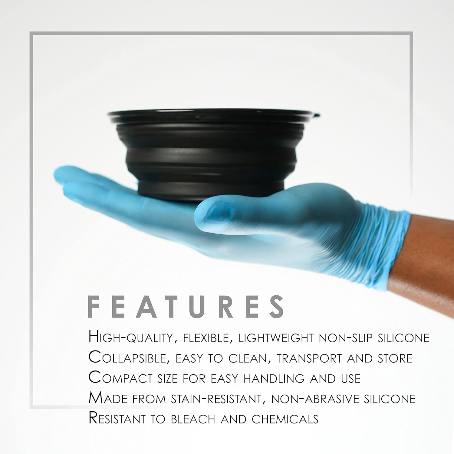 LV3 COLLAPSIBLE TINT BOWL BLACK