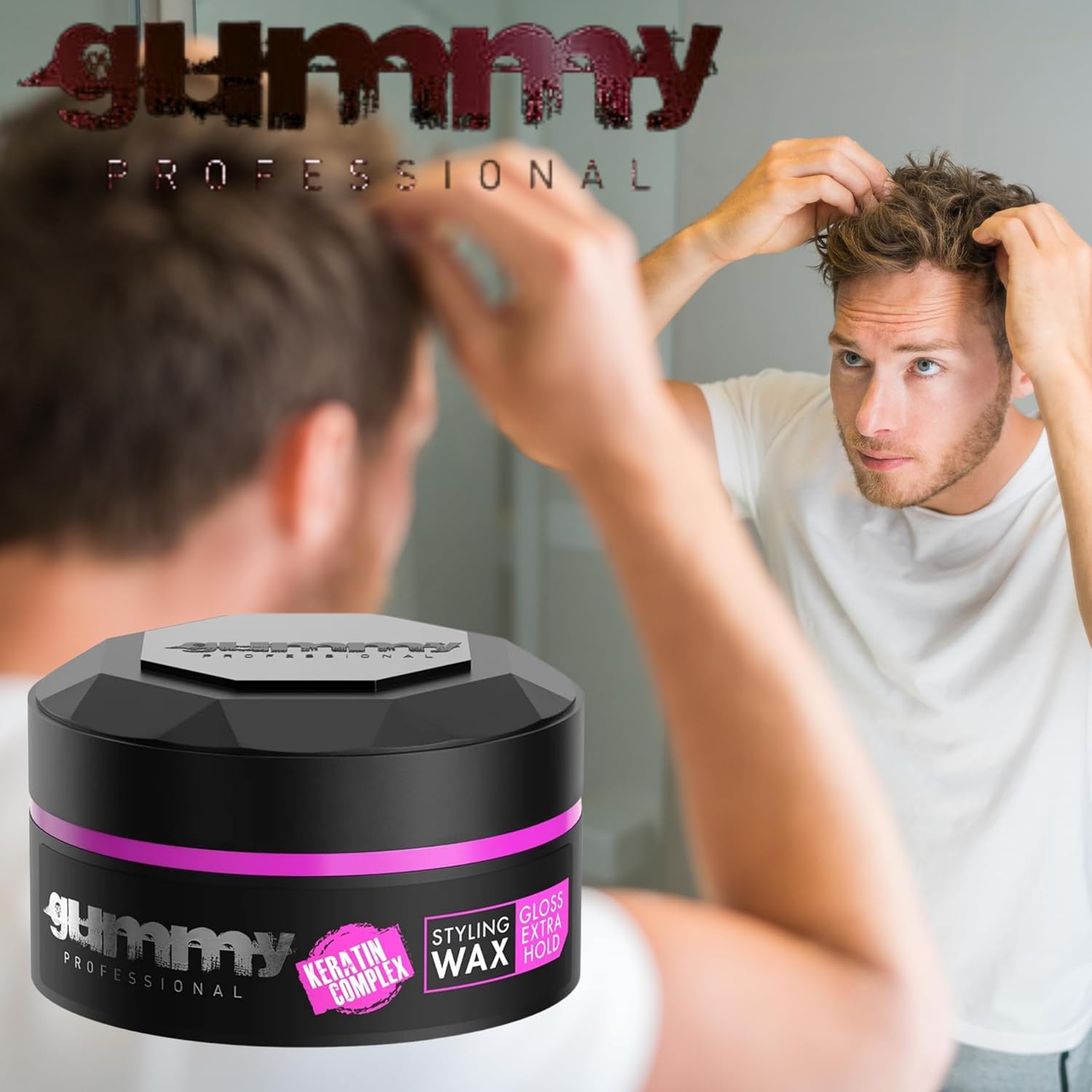Gummy Extra Gloss Hair Styling Wax - High Shine Formula
