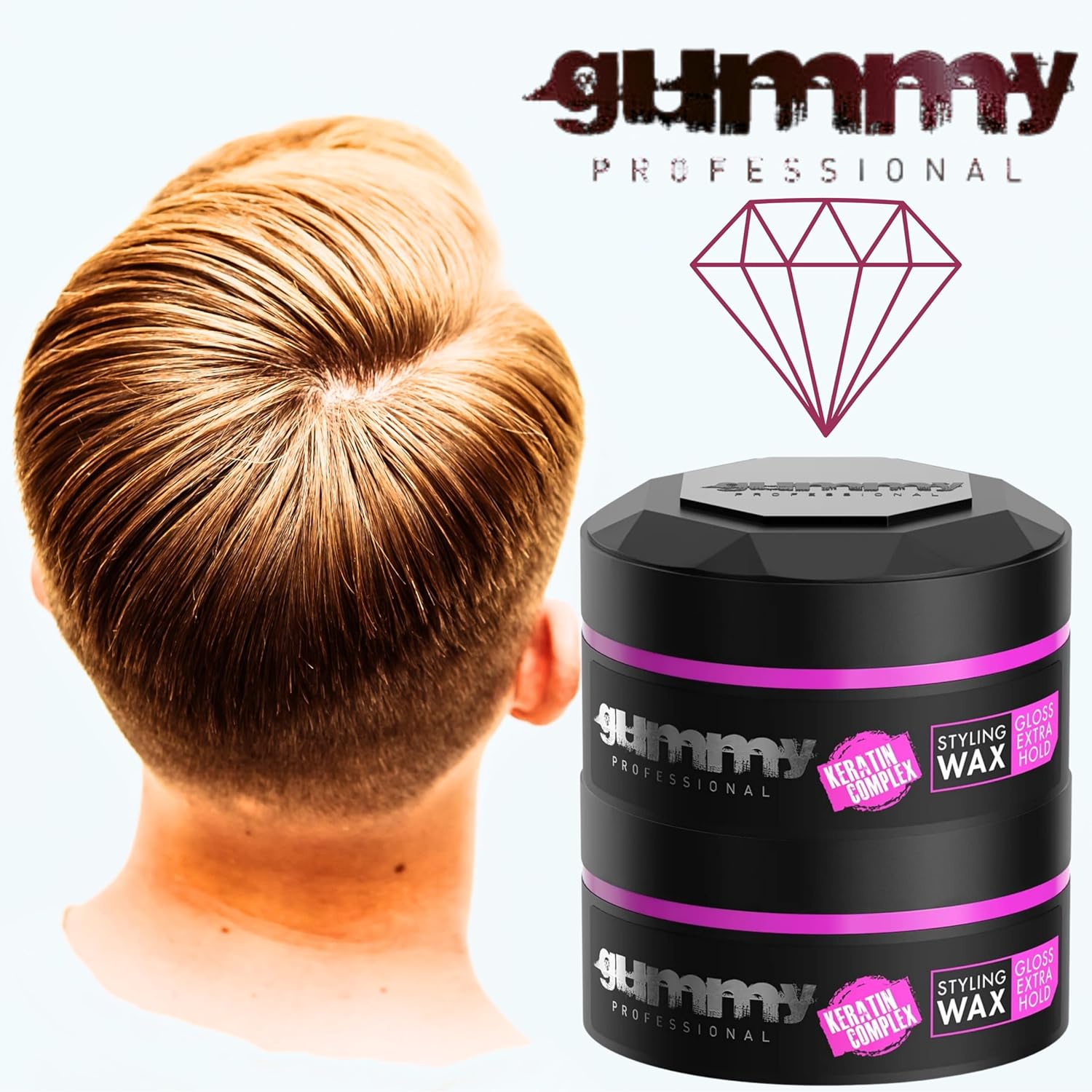 Gummy Extra Gloss Hair Styling Wax - High Shine Formula