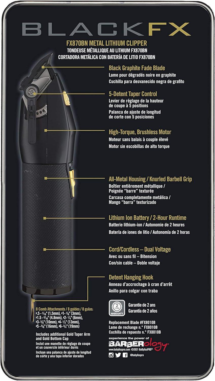 Cortapelos BaBylissPRO BlackFX