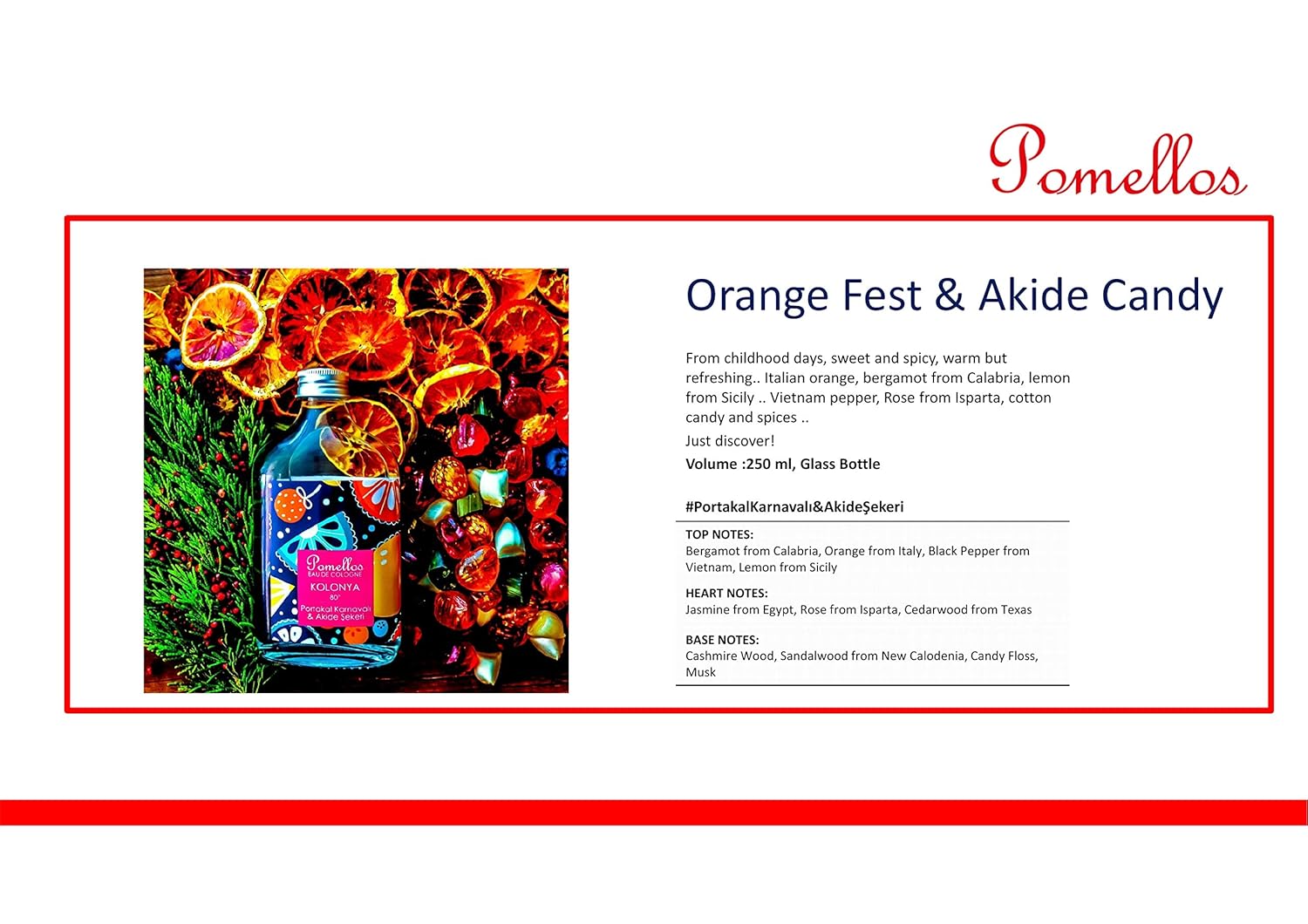 Pomellos Colonia Naranja Fest & Akide Caramelo 250 Ml