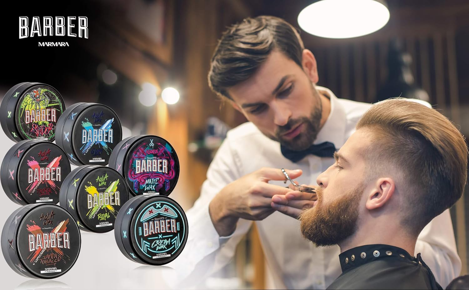 Marmara Barber Hair Styling Wax Gum Glw-1 - Strong Hold Matte Finish Pomade