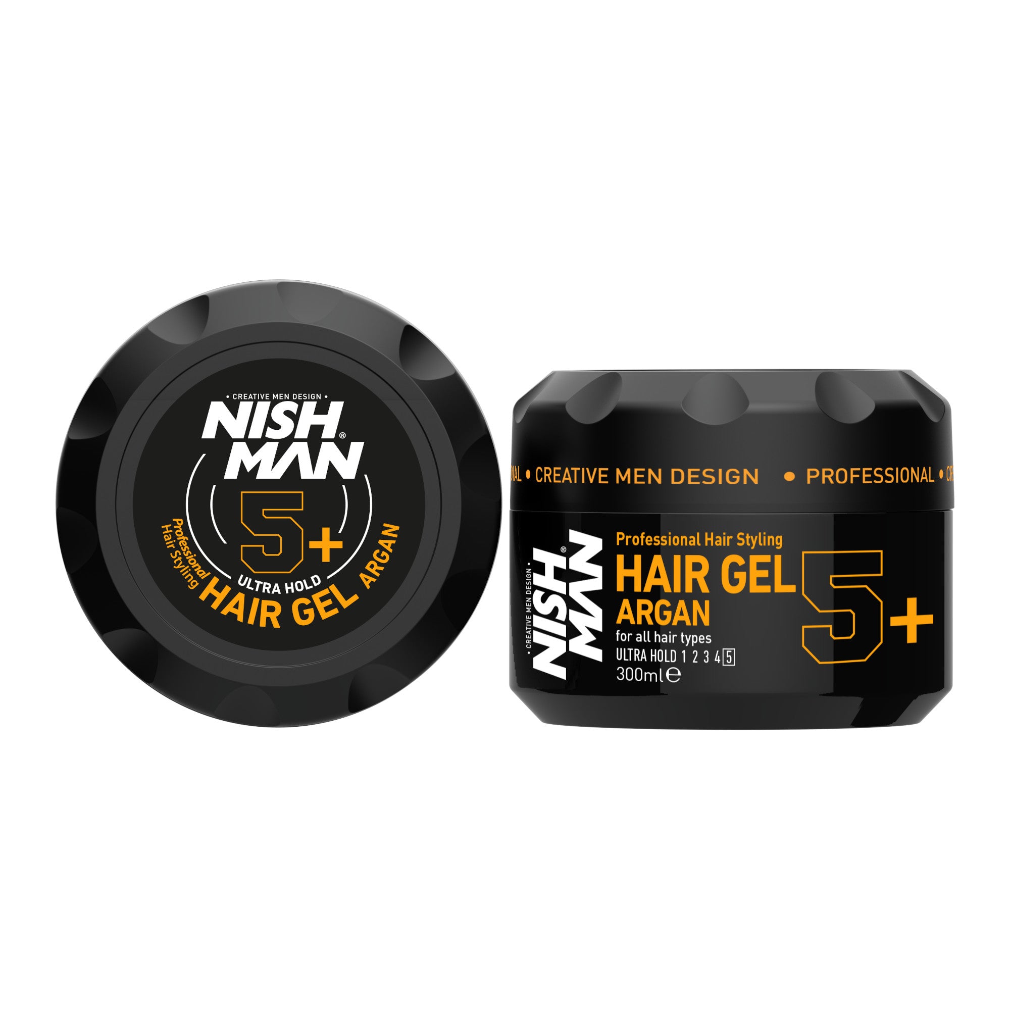 Nishman Argan Hair Styling Gel Ultra Hold 300Ml - Moisturizing And Long Lasting Styling Gel
