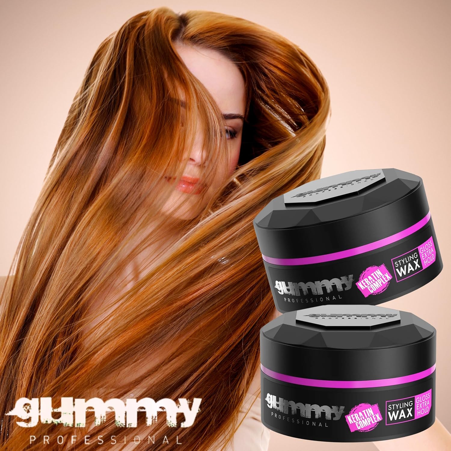 Gummy Extra Gloss Hair Styling Wax - High Shine Formula