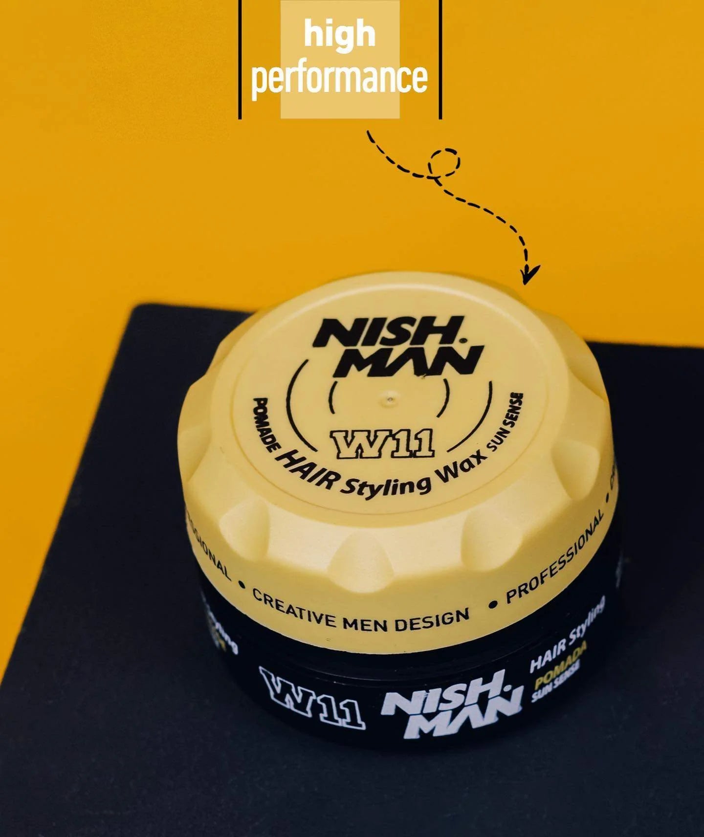 Nishman Hair Styling Wax W11 - Strong Hold Matte Finish Hairstyling Product