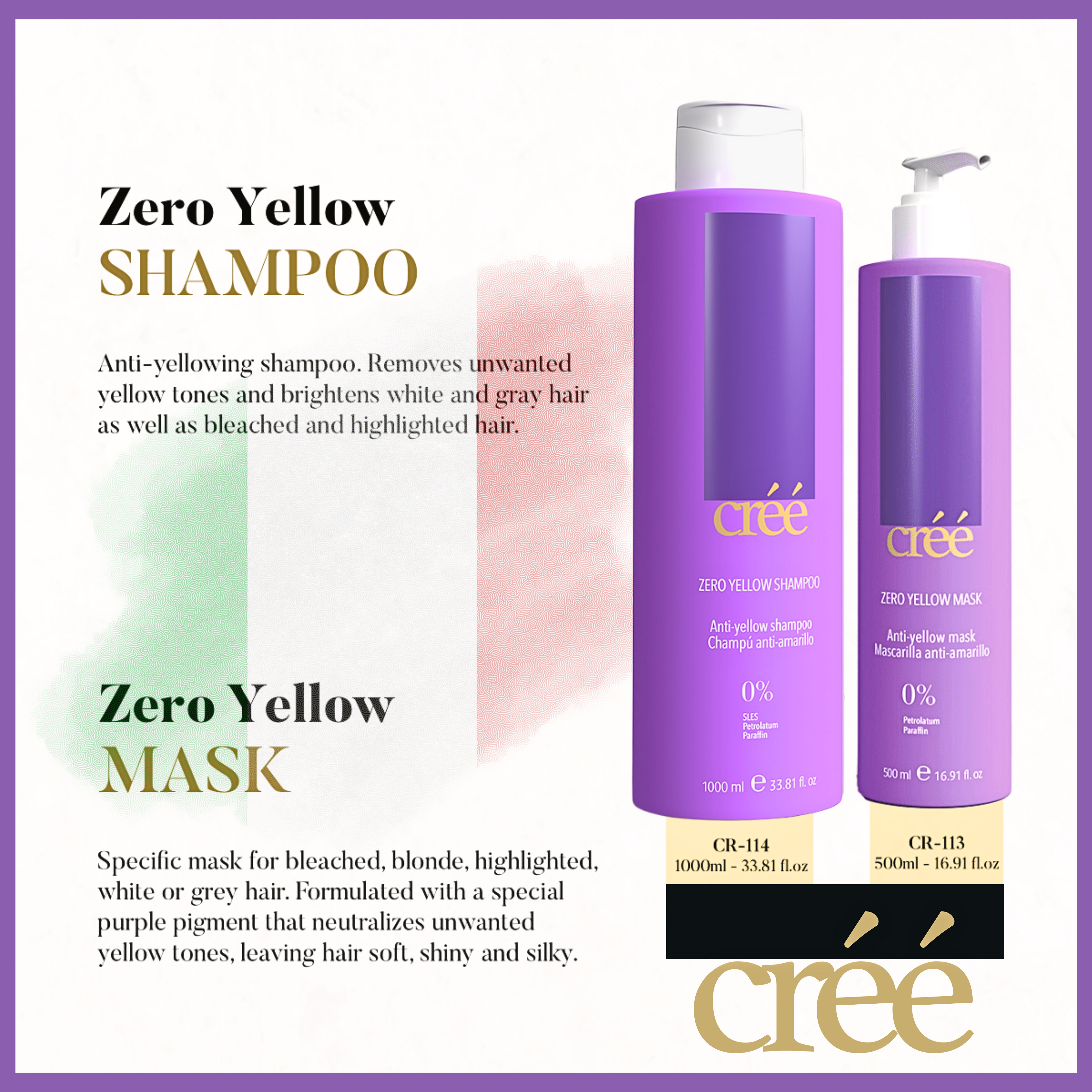 Cree Zero Yellow Shampoo 1000ml