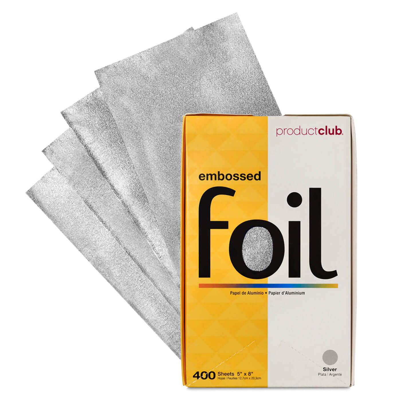 5" x 8" Pre-Cut Embossed Foil - 400 ct. Silver