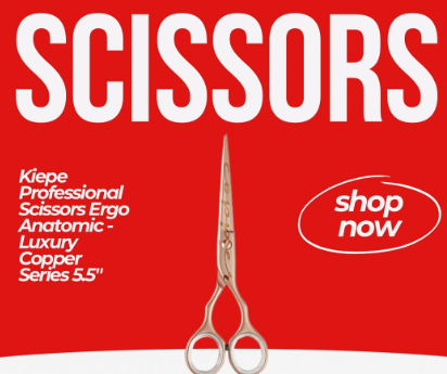 Kiepe Professional Ergonomic Anatomic Scissors - Luxury Silver Series 5.5"