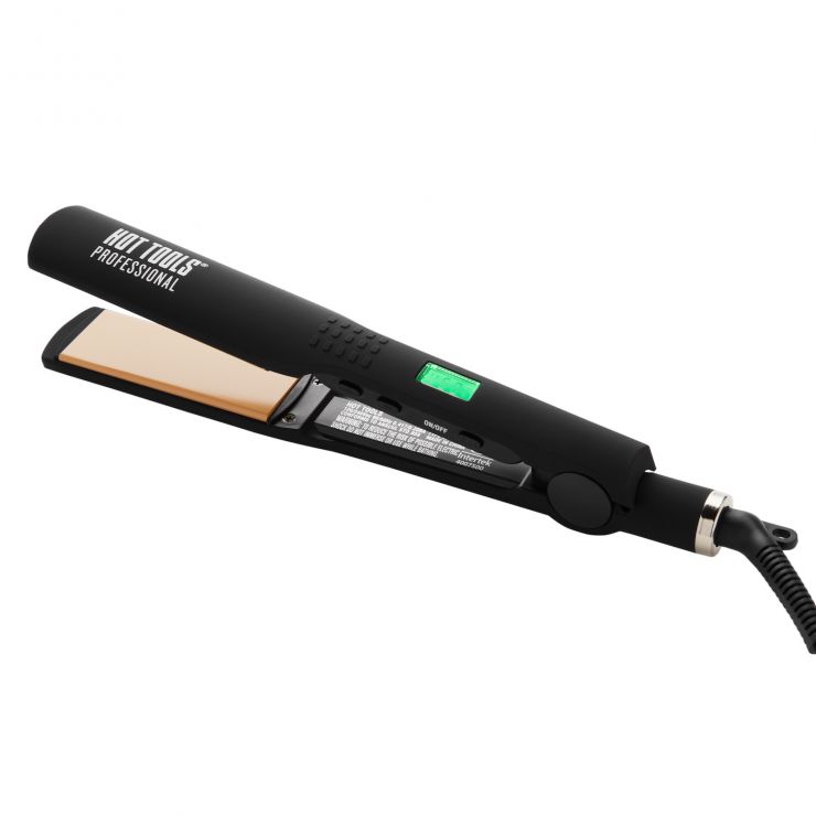 Hot Tools Black 1-1/4" Nano Ceramic Micro-Shine Salon Flat Iron