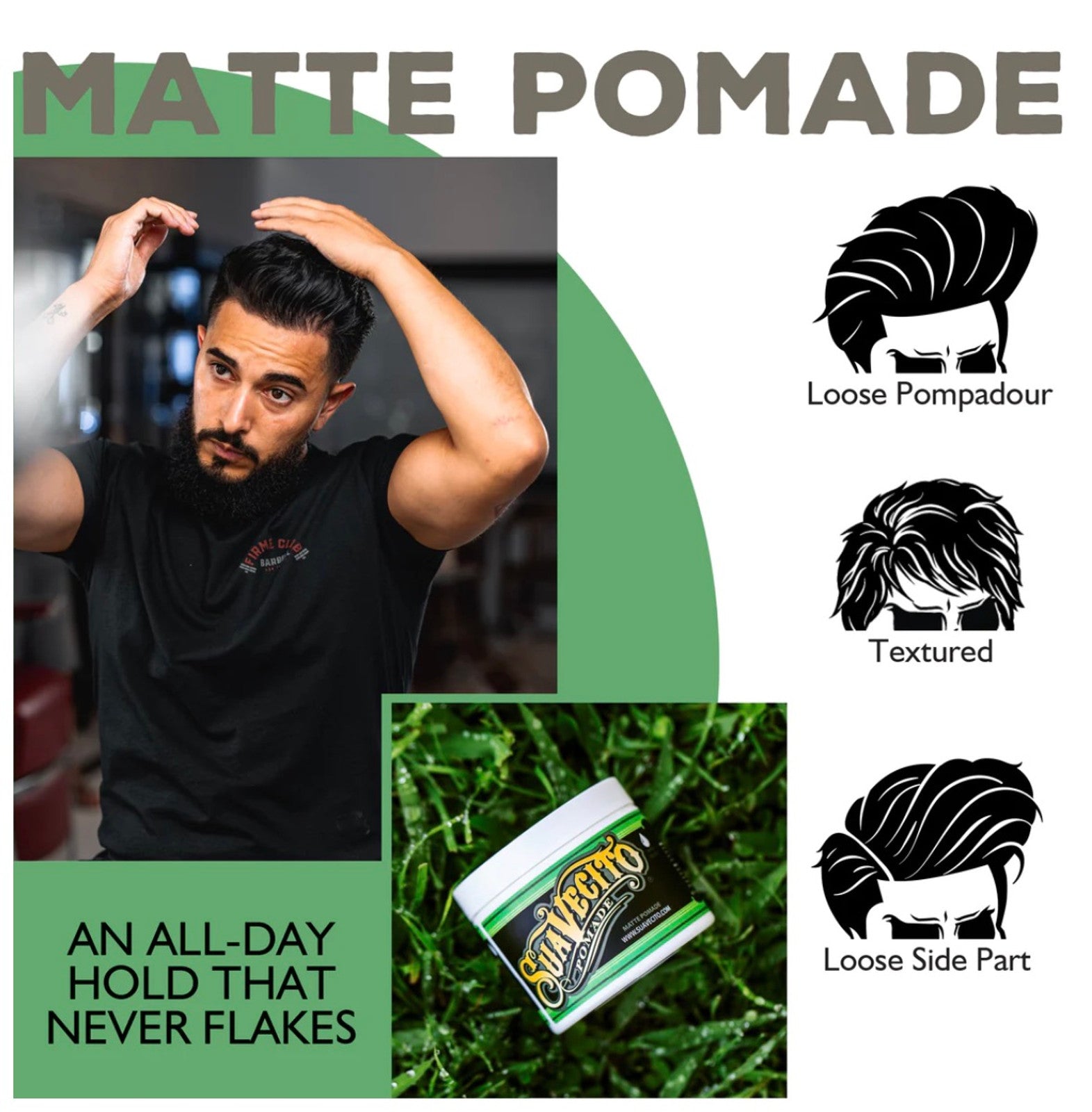 Suavecito Matte Pomade, 4 Oz.