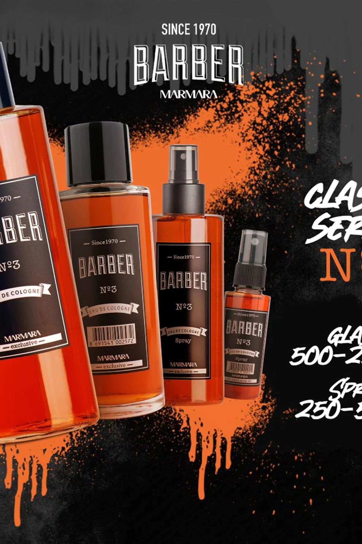 Marmara Barber No 3 Eau de Cologne après-rasage - 250 ml