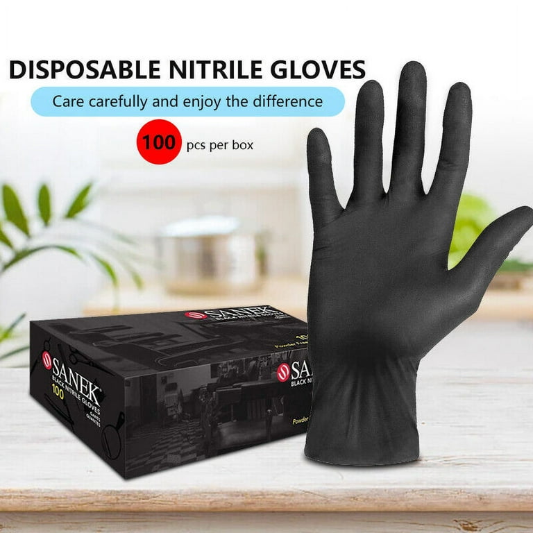 Sanek Black Nitrile Gloves