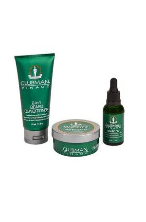 CLUBMAN Beard 3 in 1 Trio - Beard Balm, Oil and 2 in 1 Conditioner