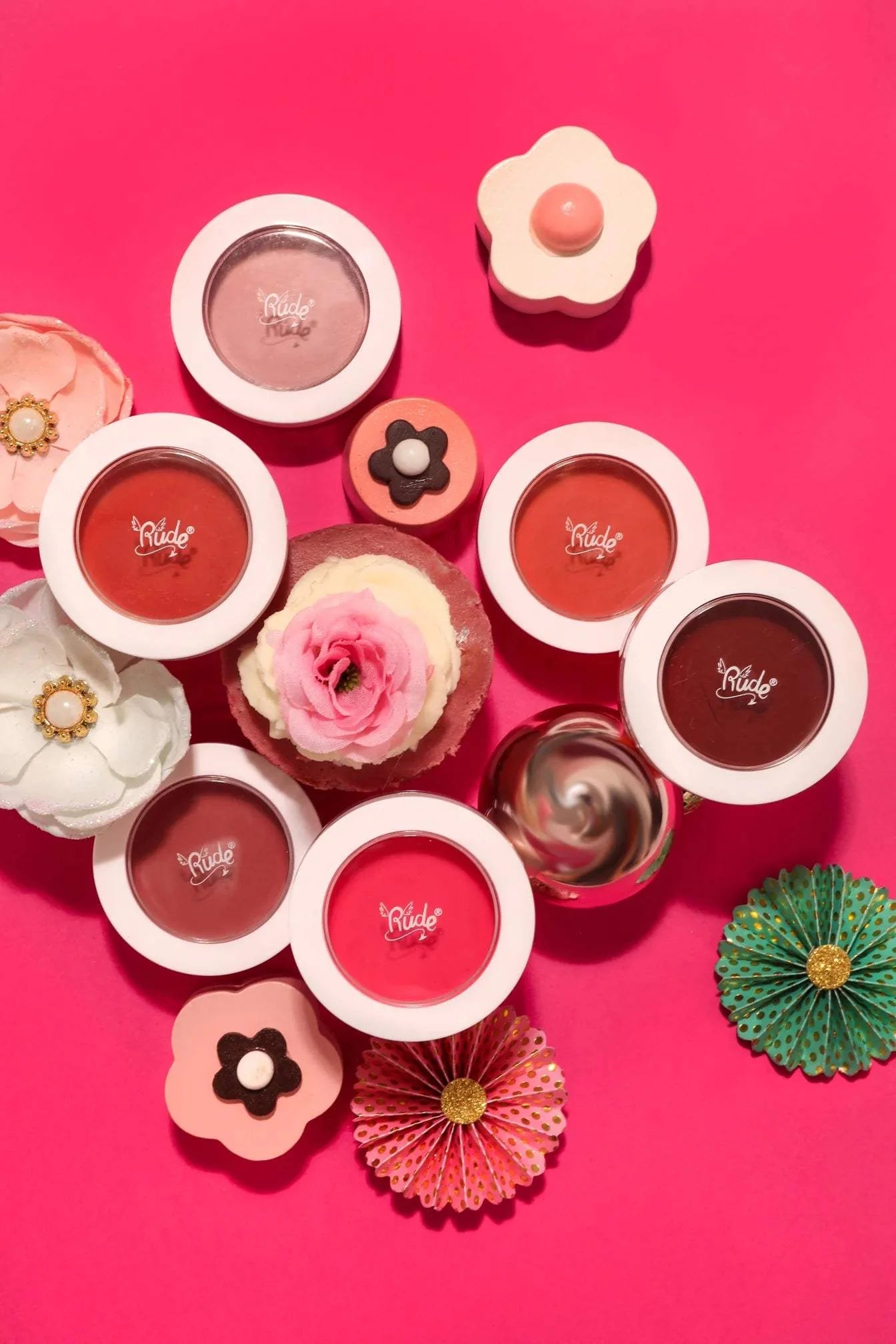 RUDE Cream Puff Natural Blush Display Set - 72 pcs