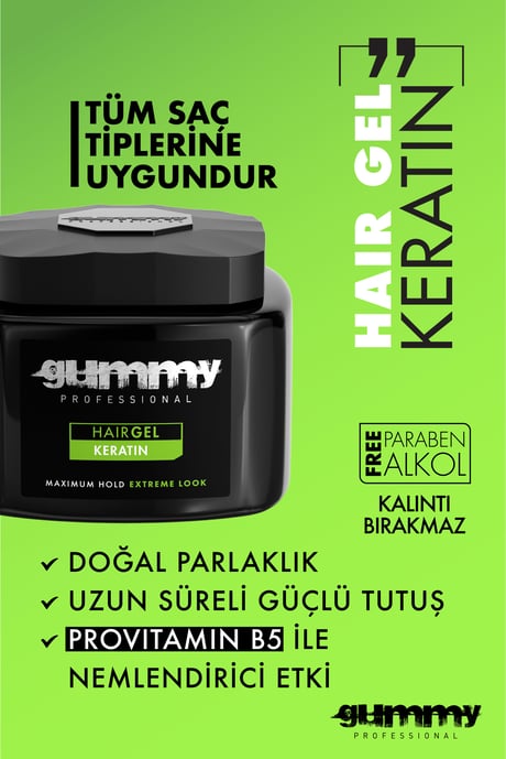 Gummy Hair Gel Maximum Hold & Extreme Look Keratin 700 ml