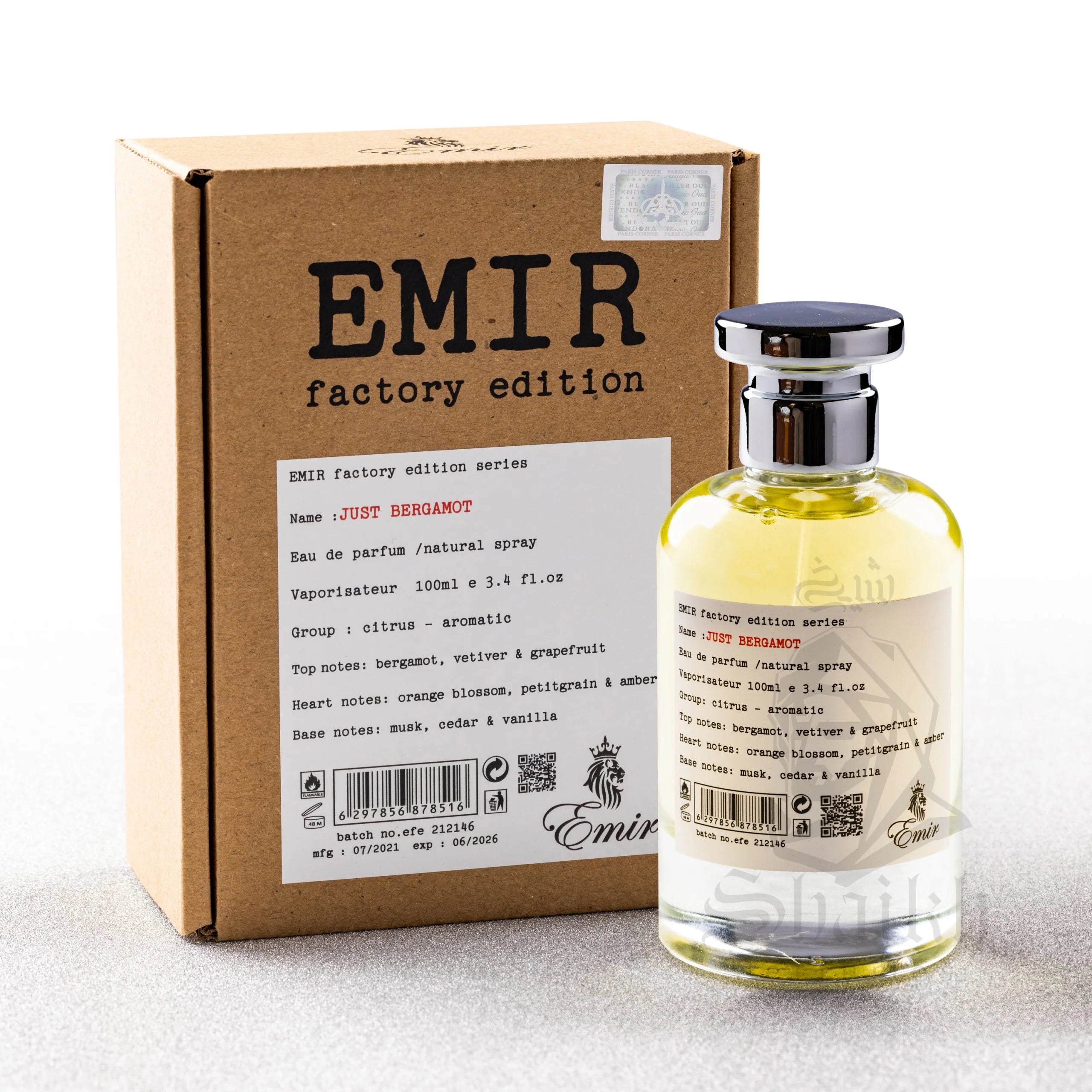 Paris Corner Emir Just Bergamot EDP M 100ml Boxed